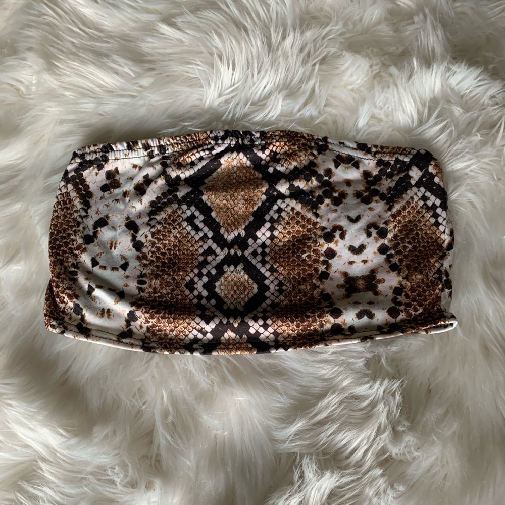 Snake print bandeau